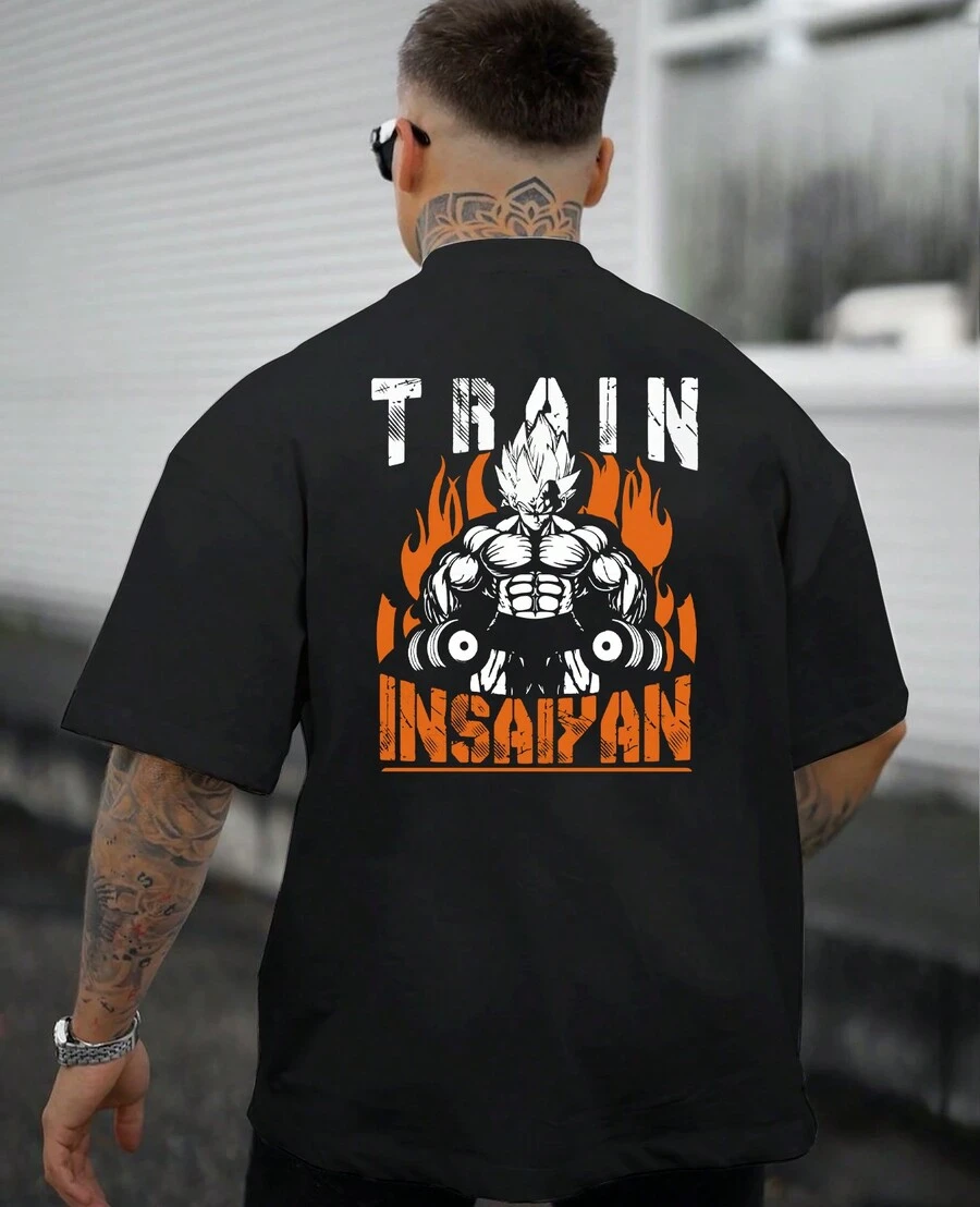 Men T-Shirts - 黑色 - 查看 1