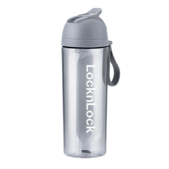 LocknLock 带吸管的塑料运动杯，Tritan 塑料水瓶