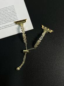 1 件奢华迷你水钻手链带兼容 38/40/41/42/44/45/46/49 毫米 Apple Watch Ultra 系列 10/9/8/7/6/5/4/3/2/1/SE - 銀色 - 查看 7
