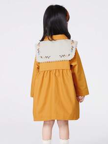 Balabala 儿童风衣女童秋装中长款外套宝宝衣服时尚甜美潮流 - 黃色 - 查看 3