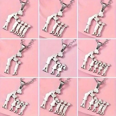 suteyi Vòng cổ mặt dây chuyền bằng thép không gỉ sành điệu dành cho bé gái và bé trai - Phụ kiện không gây dị ứng, bền và thời trang - Hoàn hảo để đeo hàng ngày