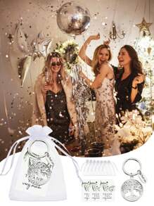 1个/5个/10个/20个/30个装生命之树钥匙扣，感谢卡礼品袋，包包挂件，手机链，汽车钥匙扣，钥匙扣配件，派对钥匙扣礼品袋，新娘送礼会，生日派对，单身派对，婚礼派对礼品袋，送给员工、医生、护士、消防员、志愿者、队长、教授的礼物，圣诞节包包挂件，送给老师、朋友、姐妹的礼物创意 - 彩色 - 查看 8