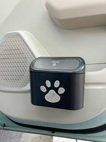 1pc Car Trash Can, Hanging Car Trash Bin, Car Interior Accessories, Waterproof Car Garbage Collector, Car Storage Organization