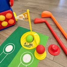 Juego de golf para niños pequeños, juguetes para niños, conjunto actualizado de carrito de golf para niños con 4 palos de golf, 8 pelotas y 1 tapete, juguetes de golf para interiores y exteriores para niños y niñas de 3 a 6 años, accesorios para el mar y la playa - Multicolor - Ver 9