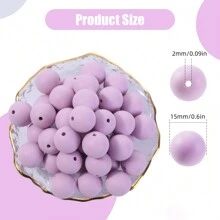 42Pcs Silicone Beads 15MM Round Bead For Jewelry Making To Make Bracelets DIY Keychain Necklace Jewelry Accessories And Round Silicone Beads For Pens