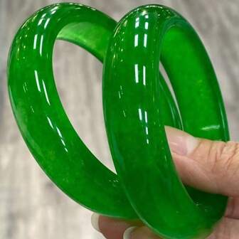 1入組翡翠手鍊，綠色、黃色、紫色、白色，寶石手鍊，高品質寶石手鍊，手工製作手鍊 - 治癒、保護和招來好運的手鍊，附手鍊珠寶盒 (56-62毫米)時尚禮物手鍊禮物，適合女性