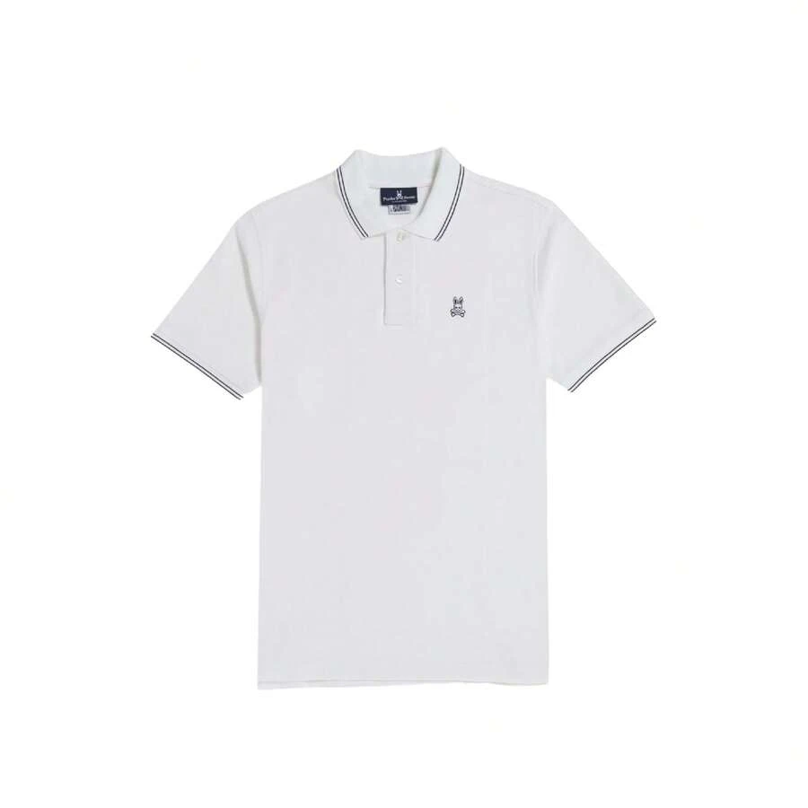 Psycho Bunny Logan Polo White Men's Shirt B6K136S1PC-WHT