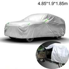 Funda Cubierta Auto 190T Grande 4.85m Anti-sol Polvo Viento Lluvia Con Reflectantes Para Automóvil, Suv - Plateado - Ver 1