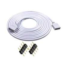 4-Pin LED Light Strip Connector Kit For 5050 10mm Wide Light Strip, Including 8 Types Of Solderless Accessories (Total 80 Pieces), RGB Extension Cable, LED Jumper, Bi-Directional RGB Splitter Cable, L Connector, T Connector, Gapless Connector, 4-Pin Male Connector, LED Strip Clip, Providing Most Parts For DIY Lighting Projects
