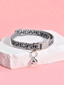 1 pièce Collier de chat imprimé léopard ajustable, convient pour les petits et moyens animaux de compagnie comme les chiens et les chats