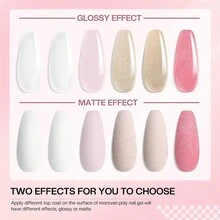 帶亮粉的 Poly 指甲凝膠套裝，6種 Poly 凝膠顏色套裝，帶頂底層凝膠，加長指甲套裝新手入門全部兼容，附指甲夾、底層打底水溶液與亮粉，亦適用於丙烯酸指甲套裝 - 彩色 - 查看 4