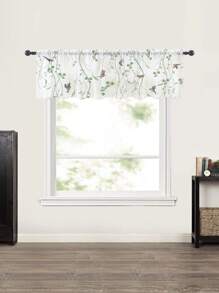 1pc "Natural Melody: Delicate Bird And Vine Pattern Window Screen" Home Window Decoration For Daily Use - Multicolor - View 5