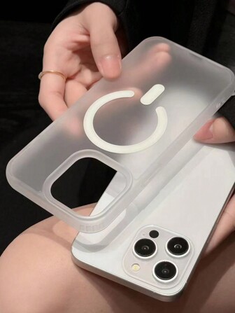 1 pièce Étui de protection magnétique semi-transparent givré haut de gamme, convenant pour les 16 Pro Max/16/16 Pro/16 Plus/15/15 Pro Max/15 Pro/11/12/13/14 Pro Max/11 Pro/11 Pro Max/12 Pro/12 Pro Max/13 Pro/13 Pro Max/14 Pro/14 Pro Max