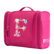 Geantă de toaletă, geantă de machiaj, geantă de călătorie impermeabilă pentru femei, geantă de depozitare de mare capacitate, geantă cosmetică cu imprimeu floral roz, cârlig, geantă de toaletă, geantă de mână, genți de toaletă, esențiale de călătorie de vară, pentru vacanță la plajă, rechizite școlare, esențiale pentru cămin, înapoi la școală, rechizite școlare