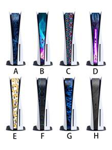 1 件 PS5 主机贴纸，PVC 保护膜，防止划痕，游戏机中心控制外壳全覆盖贴纸，卡通游戏角色设计，科技风格个性化装饰皮肤，兼容光盘版和数字版、Play Station5、视频游戏贴纸、控制器、Ps5、Playstation、Ps5 皮肤 - ps5主機貼紙 - 查看 3