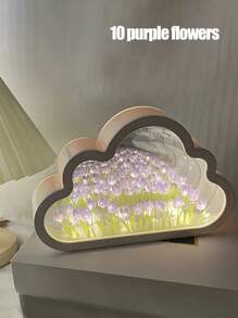 1 Miếng DIY Creative Qủa tặng Hoa uất kim hương Biển Đèn ngủ Với 10 Hoa Đối với Nhà Trang trí , Trang trí ngày lễ , Trang trí tường , Cắm trại , Buổi tiệc , Quà sinh nhật ; Cũng Như A Gương - Hồng - Xem 23