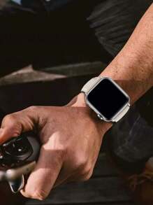 1 pièce Bracelet de montre Apple, bracelet de montre Apple élégant et à la mode abricot pour femmes avec boucle argentée, compatible avec les tailles de montre Apple de 38 mm/40 mm/41 mm/42 mm/44 mm/45 mm/49 mm. Compatible avec les bracelets de montre Apple Ultra 1/2/Se/9/8/7/6/5/4/3/2/1, accessoires de montre Apple