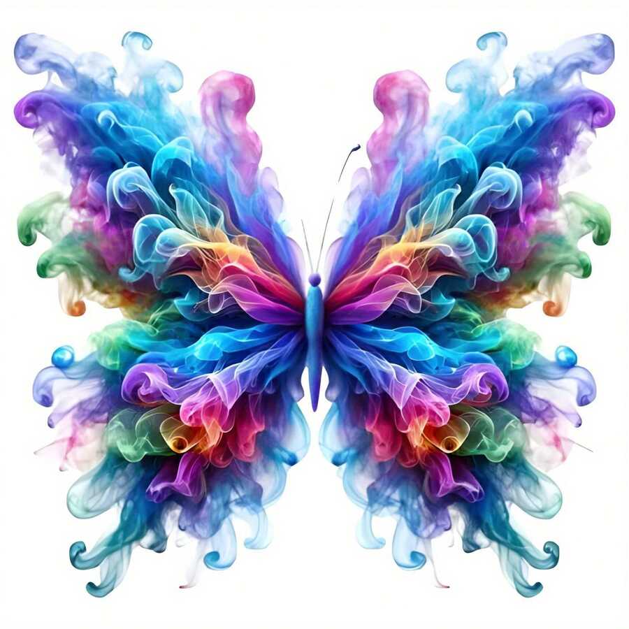 1/2/4PCS Beautiful Colorful Butterfly Pattern Fashion Heat Transfer Vinyl Patch, Washable Iron Patch For T-Shirts, Jeans, Jackets, Backpacks, Clothes, Hats And More - Multicolor - View 1