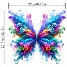 1/2/4PCS Beautiful Colorful Butterfly Pattern Fashion Heat Transfer Vinyl Patch, Washable Iron Patch For T-Shirts, Jeans, Jackets, Backpacks, Clothes, Hats And More - Multicolor - View 2