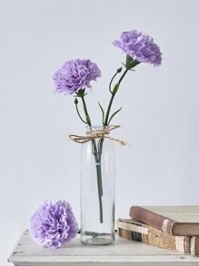 1pc/3pcs/6pcs Artificial Carnations Artificial Flowers Stems Silk Faux Flowers For Funeral Arrangements Wedding Bouquets Cemetery Wreaths DIY Crafts, Valentine Day, Gift Gifts Birthday Graduation