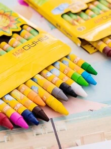 Juego de 8/12/24 lápices de colores para niños, lápices de dibujo multicolores para niños pequeños, bolígrafos de colores para grafiti, barras de pintura de aceite para volver a la escuela, útiles escolares