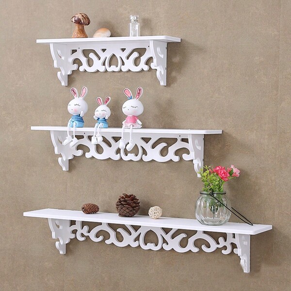 Estantería para pared, estantes flotantes de madera, soporte de estante montado en la pared para decoración