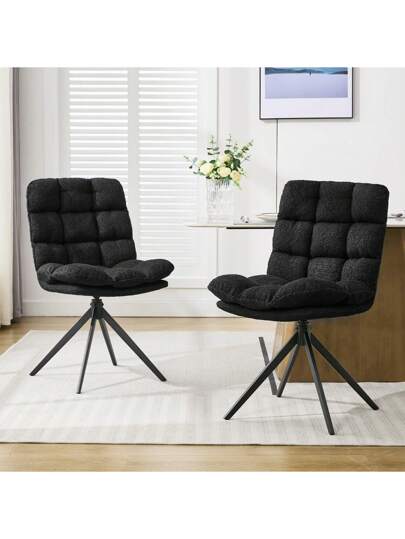 Dining Stoel Piece Set, Multi Fabric Upholstered Chairs, Swivel Removable Kitchen Chairs Room, Kitchen, Living Room