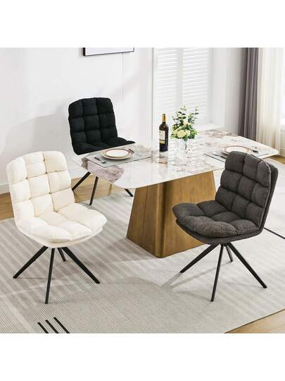 Dining Stoel Piece Set, Multi Fabric Upholstered Chairs, Swivel Removable Kitchen Chairs Room, Kitchen, Living Room view 7