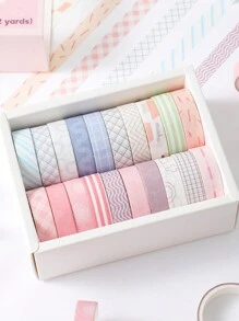 20 Rolls Of Color Ultra-Thin Washi Tape Set,2m Long Masking Tape For Diaries, Notebooks, Bullet Diaries, Planners, DIY Crafts, Art Packaging, Decorative Scrapbook Supplies Tape