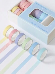 20 Rolls Of Color Ultra-Thin Washi Tape Set,2m Long Masking Tape For Diaries, Notebooks, Bullet Diaries, Planners, DIY Crafts, Art Packaging, Decorative Scrapbook Supplies Tape