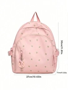 Personalização de Nome Bordado, Mochila Clássica com Design Floral, Adequada para Adolescentes e Estudantes Universitárias, Perfeita para a Escola, À Prova d'Água e Leve, Mochila Escolar Fofa e Prática com Grande Capacidade e Múltiplos Bolsos Portátil, Multifuncional, Versátil, Funcional, Prática, Todo Propósito Elegante, Colorida, Fofa, Adorável, Contratada, Vibes de Férias/Férias, Preppy, Lazer Personalizado, Personalizado, Único, Achados Personalizados, Moda de Inverno, Presente de Natal/Feriado, Presentes Personalizados para Mulheres, Bolsa Escolar/Mochila Universitária Presentes Ideais para Ele Ela, Crianças para Aniversários, para Formatura, para Natal, para Inverno, para Escola, para Atividades ao Ar Livre/Passeios/Viagens/Caminhadas/Estádio/Esportes/Escalada, Delicada Romance, Bolsas e Bagagem, Bolsas de Ombro Femininas Personalizadas, Glamour de Ano Novo