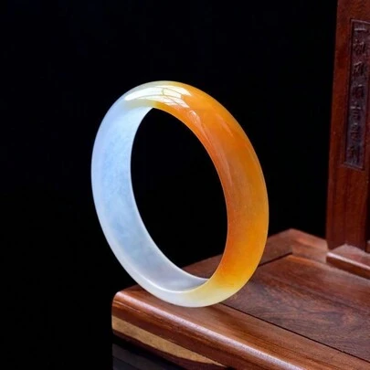 1pc Jade Jade Bracelet, Green, Yellow, Purple, White, Gemstone Bracelet, High Quality Gemstone Bracelet, Handmade Bracelet - Heal Protect Good Luck Bracelet Bracelet Jewelry Box (56-62 Mm) Fashion Bracelet Gift, Gift For Her.