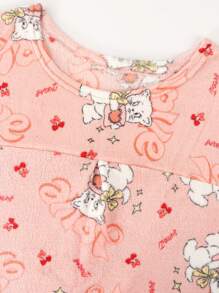 2Pcs Pajamas Sets Women's Thermal Clothing Top And Pants Women's Fleece Pajamas - Pink - View 9