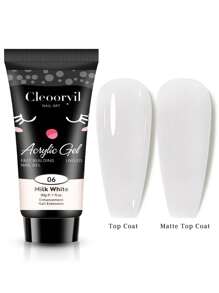 30g Gel per unghie bianco latte a rapida estensione, gel semipermanente per unghie in acrilico, smalto gel UV/LED per arte di unghie, adatto per uso domestico e da salone