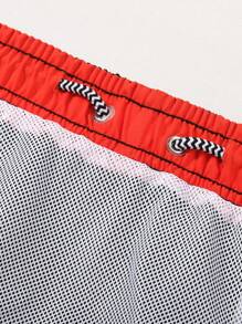 Men's Quick-Dry Beach Shorts With Drawstring, Can Be Worn In Water, Ideal For Exercise, Running, Swimming, Hot Springs, Spa, Boxer Shorts , Swim Trunks - Black - View 6