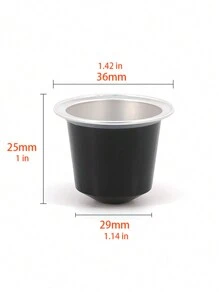 Cápsulas de café desechables - Cápsulas de espresso rellenas, selladas, con anillo de goma y pegatina de sellado, y reutilizables - Película de aluminio y tazas - Útiles escolares de vuelta al colegio