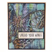 1入組金屬蝴蝶裝飾品，適用於卡片製作，各種尺寸的模切模具