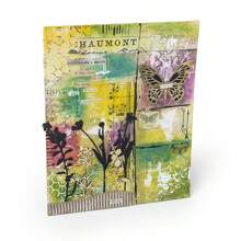 1入組金屬蝴蝶裝飾品，適用於卡片製作，各種尺寸的模切模具