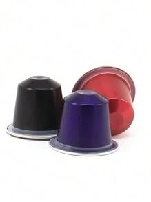 Cápsulas de café desechables - Cápsulas de espresso rellenas, selladas, con anillo de goma y pegatina de sellado, y reutilizables - Película de aluminio y tazas - Útiles escolares de vuelta al colegio