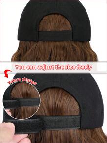Synthetische Perücke mit Kappe, 8 Zoll kurze lockige Perücke, Bobcut-Stil, schwarze Baseballkappe, hitzebeständige Faser, verstellbare Kappengröße für den täglichen Gebrauch
