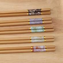 5/10双竹裂纹印花筷子，一人一筷子，家庭分筷子，中餐筷子，餐具，厨房配件学校用品，返校