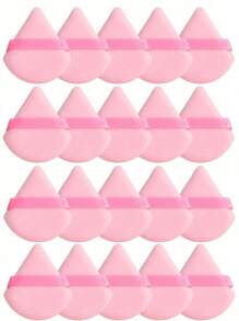 20pcs Pink Triangle Flocked Makeup Sponges, Soft And Fluffy Texture, Suitable For Face And Body Powder Puff, Mixed Set Makeup Beauty Tools,Makeup,Cheap,Room Decor,Vanity,Travel,Bedroom,Makeup Accessories,Puff,Makeup Blender,Powder Puff,Makeup Sponge,Cheap,Stocking Stuffers,Makeup,Makeup Tools,Cheap Stuff,Gifts,Gifts For Women,Christmas Gifts - Pink - View 1