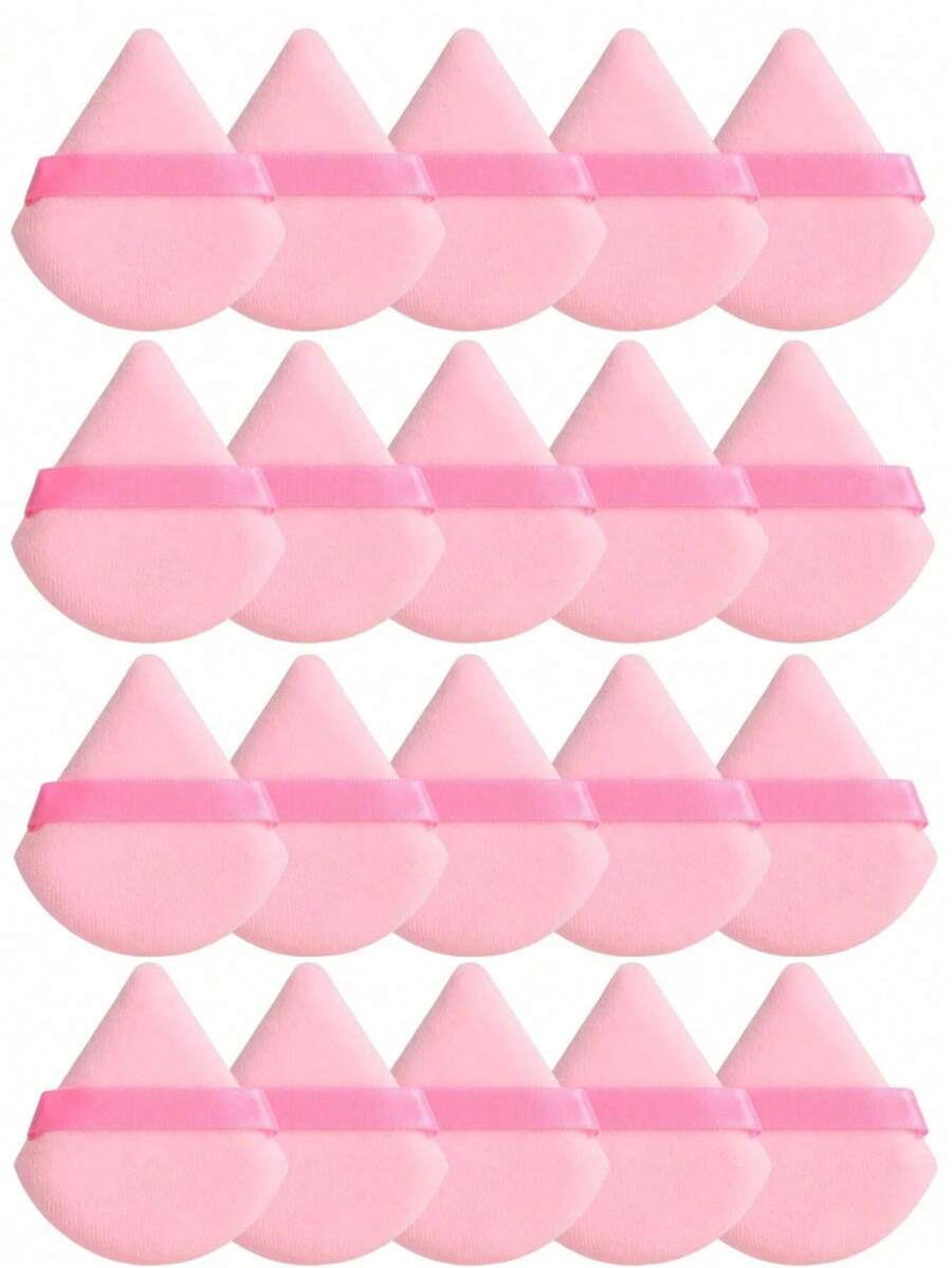 20pcs Pink Triangle Flocked Makeup Sponges, Soft And Fluffy Texture, Suitable For Face And Body Powder Puff, Mixed Set Makeup Beauty Tools,Makeup,Cheap,Room Decor,Vanity,Travel,Bedroom,Makeup Accessories,Puff,Makeup Blender,Powder Puff,Makeup Sponge,Cheap,Stocking Stuffers,Makeup,Makeup Tools,Cheap Stuff,Gifts,Gifts For Women,Christmas Gifts - Pink - View 1