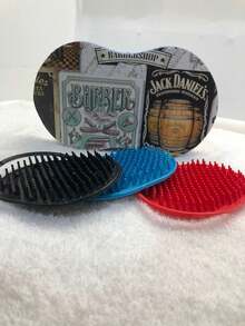 Pente Pata Pata Cabelo Masculino Escova Plástico - Azul - Visão 2
