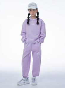 Balabala Kids' Sets Stylish Boys' 2024 Outfit New Girls' School Style Leisure Sports Big Kids
