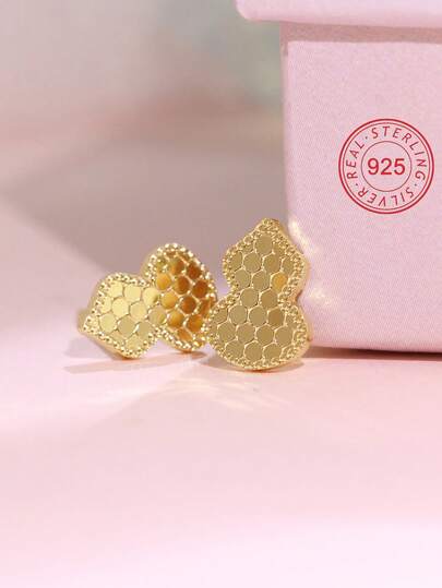 Artepollo 1 par de pendientes de botón con forma de calabaza de plata de ley 925 hipoalergénicos, con caja de regalo y tarjeta de bendición, regalo para niños, niñas jóvenes, regalo de cumpleaños para amigos