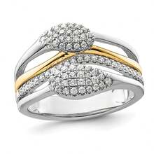 Gem And Harmony 2/5 Carat (Ctw) Lab-Grown Diamond Ring In 14K White And Yellow Gold (SIZE 7) - Yellow Gold/Diamond - View 2