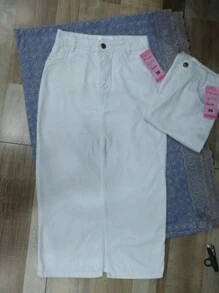 Women Denim Skirts - Rửa trung bình - Xem 1