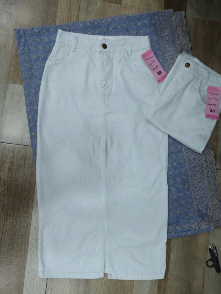 Women Denim Skirts - Rửa trung bình - Xem 1