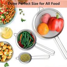Multipurpose Strainer, Suitable For Scooping Noodles & Dumplings, Juices & Soy Milk, Filtering Flour & Coffee, Mesh Strainer For Draining Liquids. - Silver - View 6